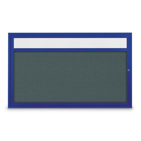 United Visual Products Hinge-less Radius Corkboard, 30"x36", Black Alum Frame/Medium Grey UVEB3036R-BLACK-MEDGRY